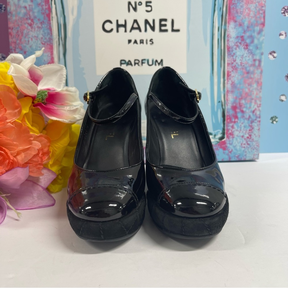 💎SUPER SALE! CHANEL CC MATELASSE PLATFORM SHOES - Picture 5 of 12